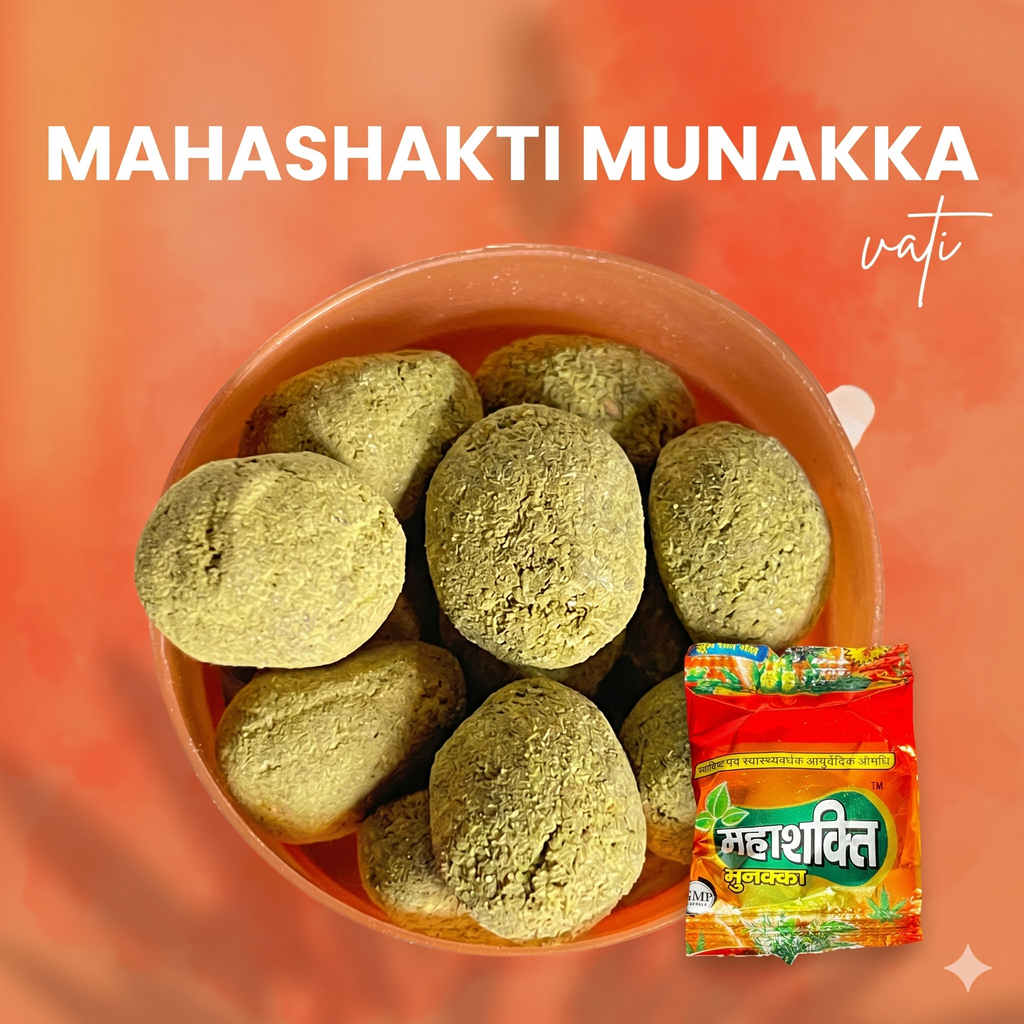 Mahashakti Munakka Vati pack – Cannabis Sativa herbal balls for vitality and digestion | Canavibe
