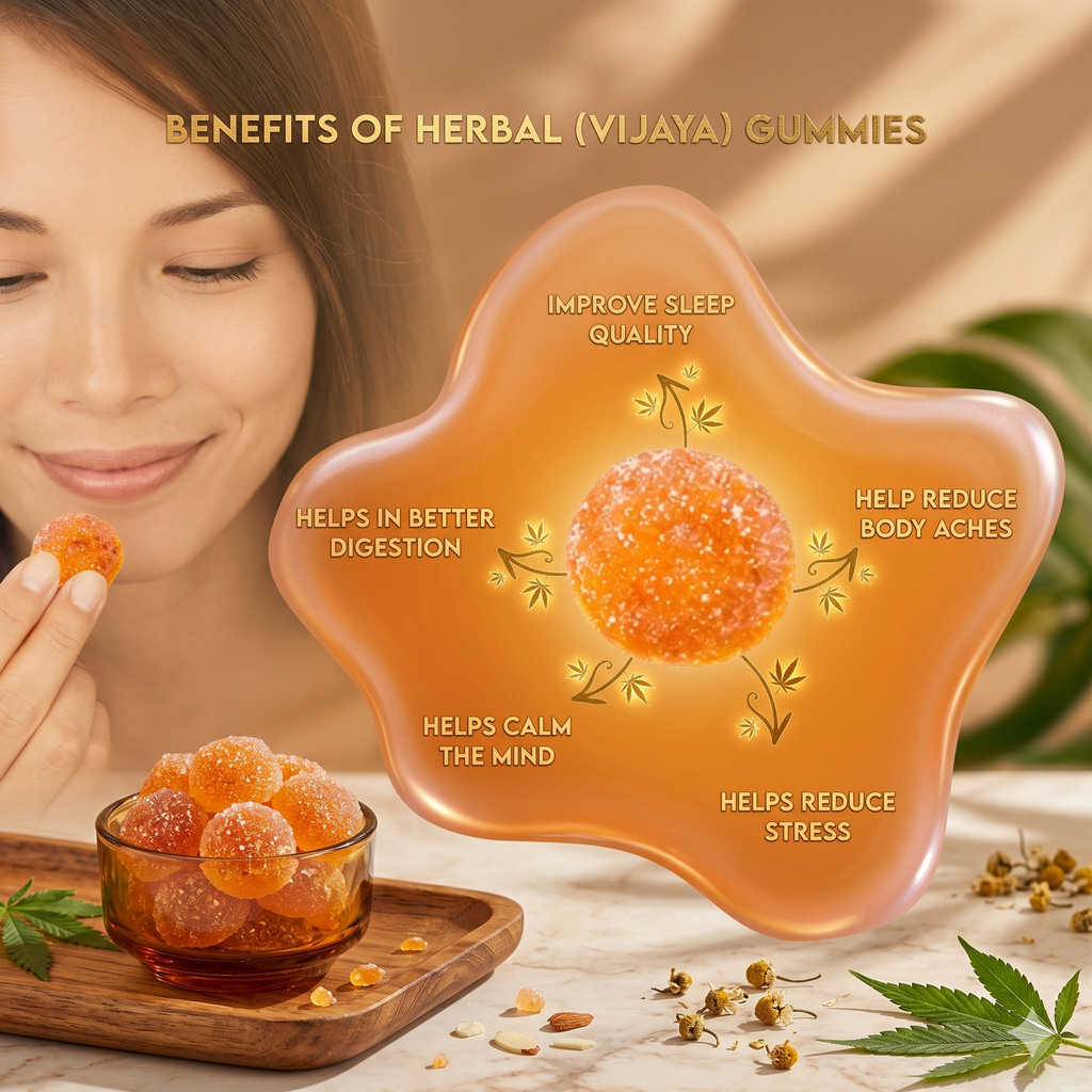 Vedrasa Chew Gummies – 15% Vijaya Leaf Extract | Mango, Peppermint & Strawberry | Aqua Herbals