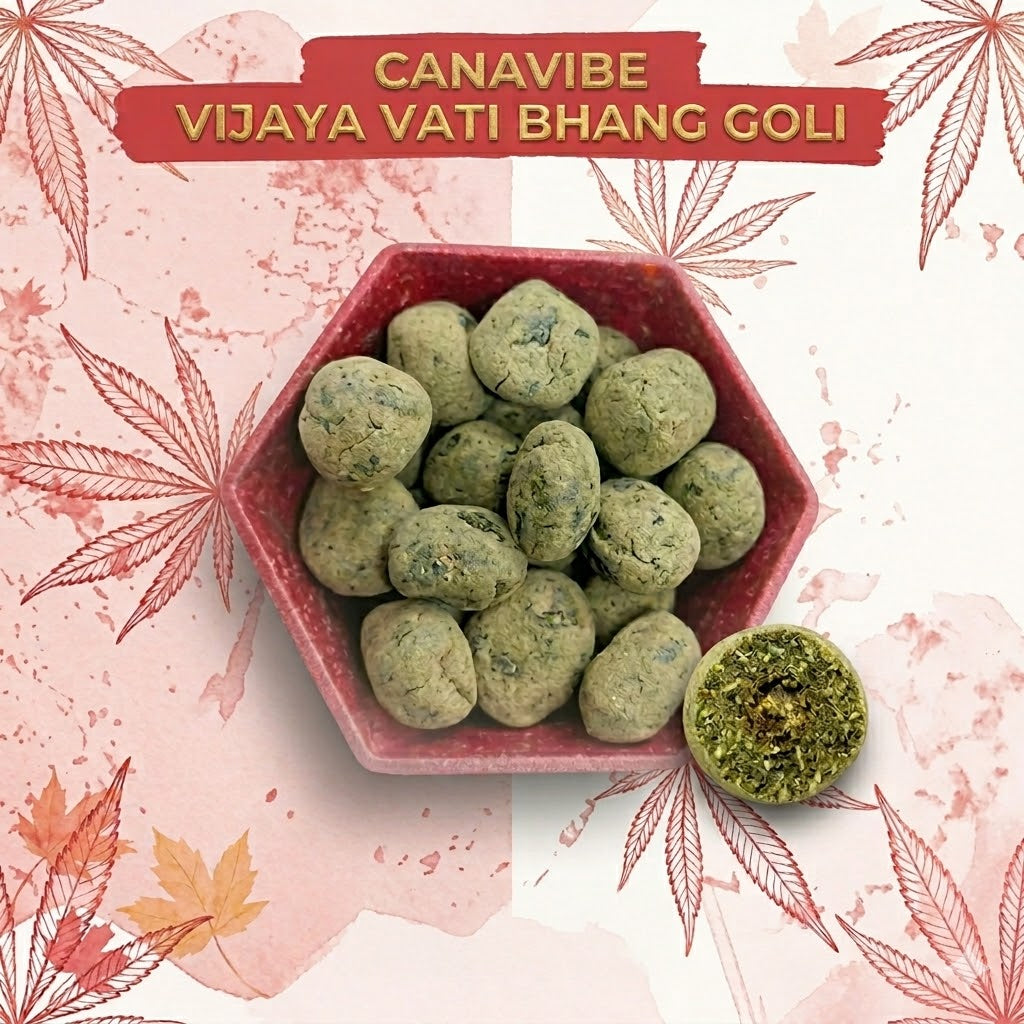 Vijaya Vati Bhang Goli – Ayurvedic Cannabis Sativa tablets for stress relief and digestion | Canavibe
