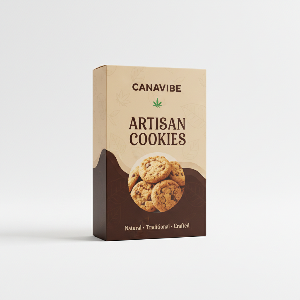 Canavibe Artisan Cookies – Box Mockup