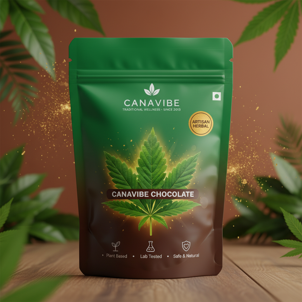 Canavibe Chocolate – Leaf Pouch