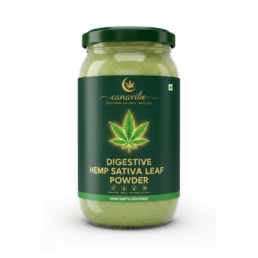 Digestive Hemp Sativa Leaf Powder – Glass Jar