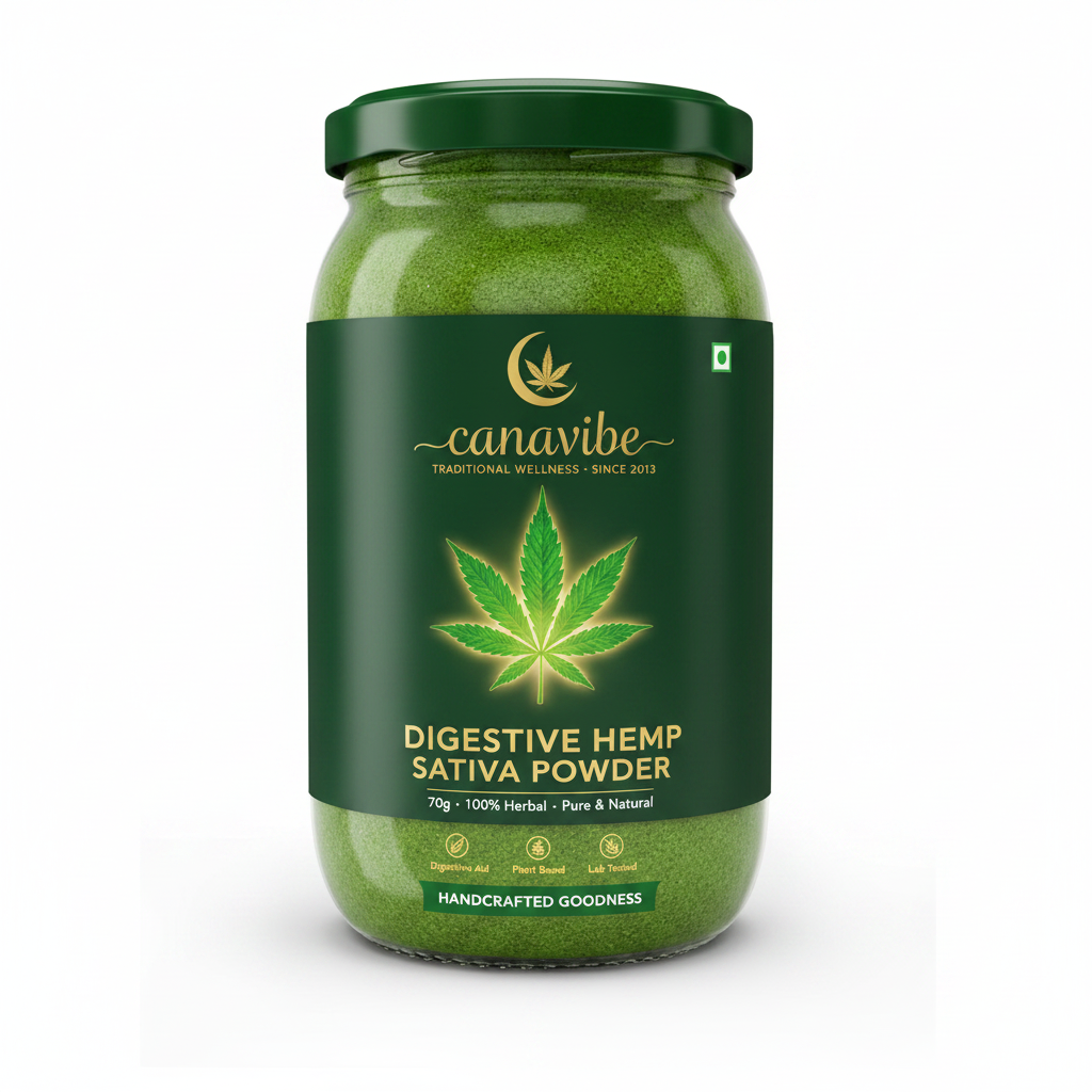 Digestive Hemp Sativa Powder 70g – Glass Jar