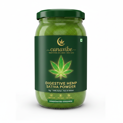 Digestive Hemp Sativa Powder 70g – Glass Jar